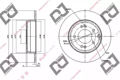 Тормозной диск DJ PARTS BD1366